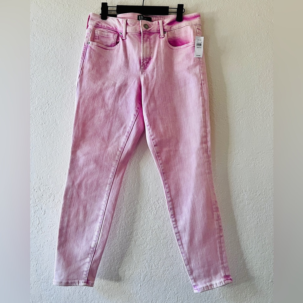 Gap new with tags universal legging super skinny distressed pink wash sz 12 31